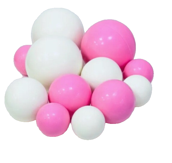 Фигурка из шок.глазури "Шары бело-розовые" микс