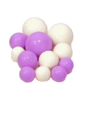 Фигурка из шок.глазури "Шары бело-фиолетовые"микс