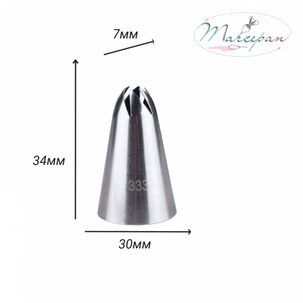 Насадка №333 "Закрытая роза" d=30мм, вых.7мм