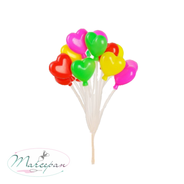 Топпер для кондитерских изделий "Сердечки" 17х8х4,5 см, цвет МИКС 4716662   