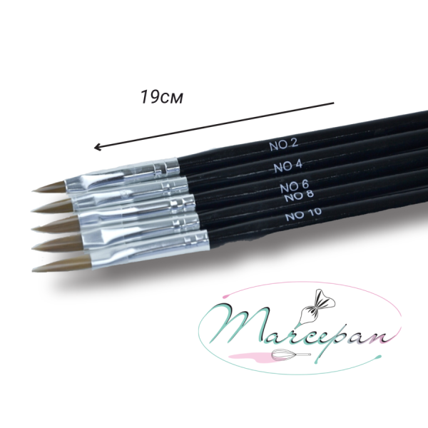 Набор кондитерских кисточек для декорирования, 5 шт.