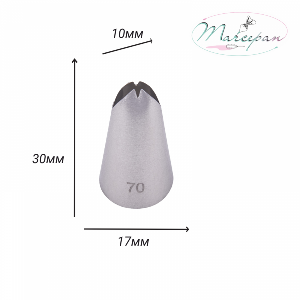 Насадка № 70 "Лист" d=17мм, вых.10мм