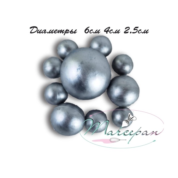 Фигурка из шок.глазури "Шары серебро" микс