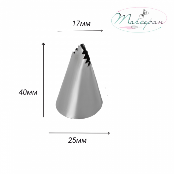Насадка "Листик волнистый" d=2,5см,вых.17мм