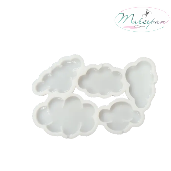 Форма для леденцов «Облачка», силикон, 15×10,5×0,7 см, 5 ячеек