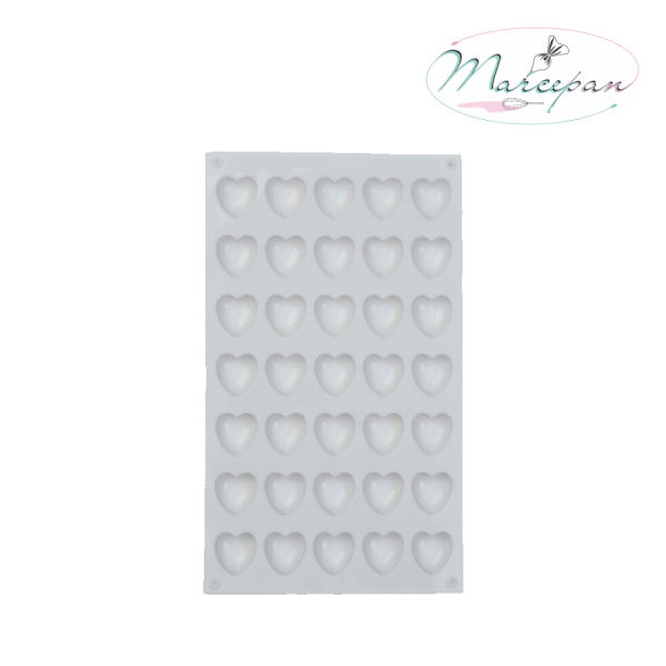 Форма для выпечки Доляна «Сердечки», 29×17,5 см, 35 ячеек