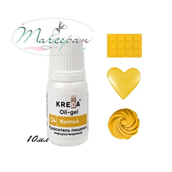 Краситель ойл-гель желтый 10мл