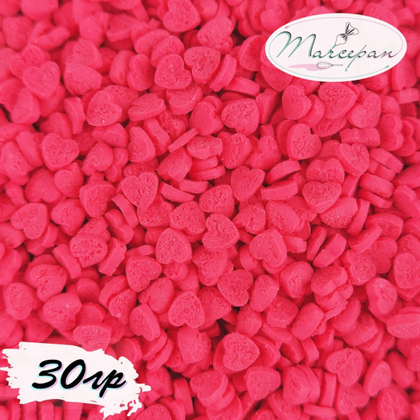 Посыпка сах. Сердце красное мини 30гр. 