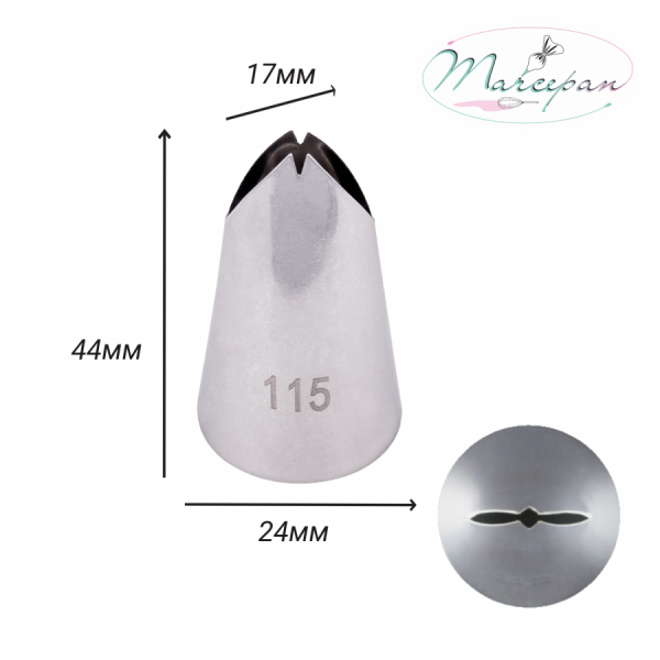 Насадка № 115 "Лист" d=24мм, вых.17мм