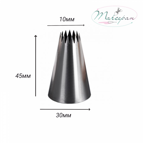 Насадка № 358 "Французская звезда" d 3 см, вых. 1 см 