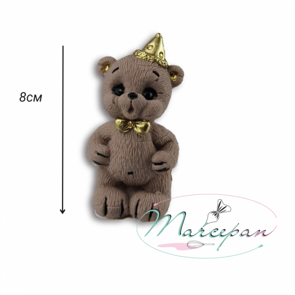 Фигурка из шок.глазури "Мишка задувает свечку" беж