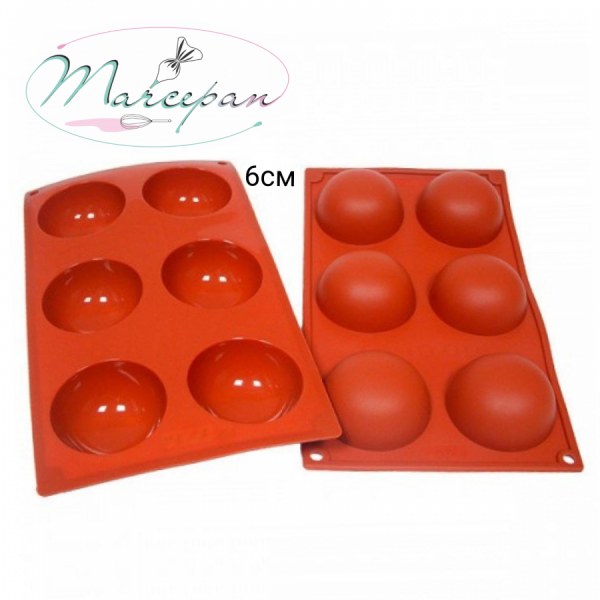 Форма для выпечки «Полусфера» 6 яч (d=6см)