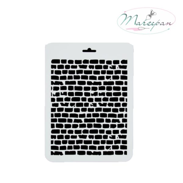 Трафарет фоновый "Кирпичи" пластик, 16х22 см 2462853