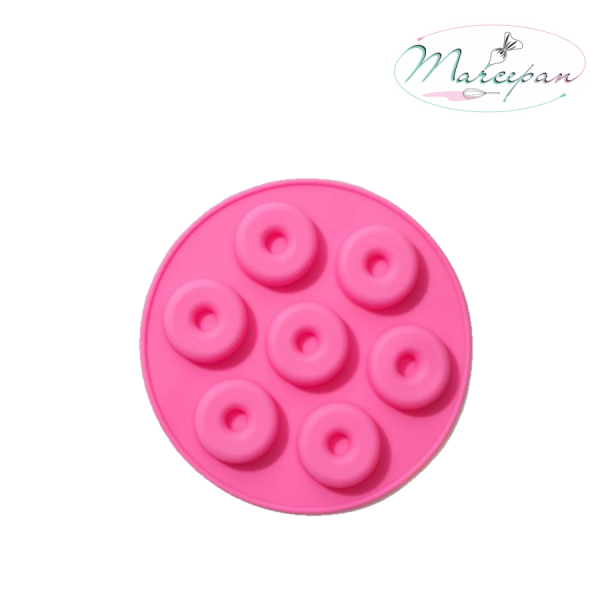 Форма для льда и кондитерских украшений Доляна «Пончики», 15,5×1,3 см, 7 ячеек