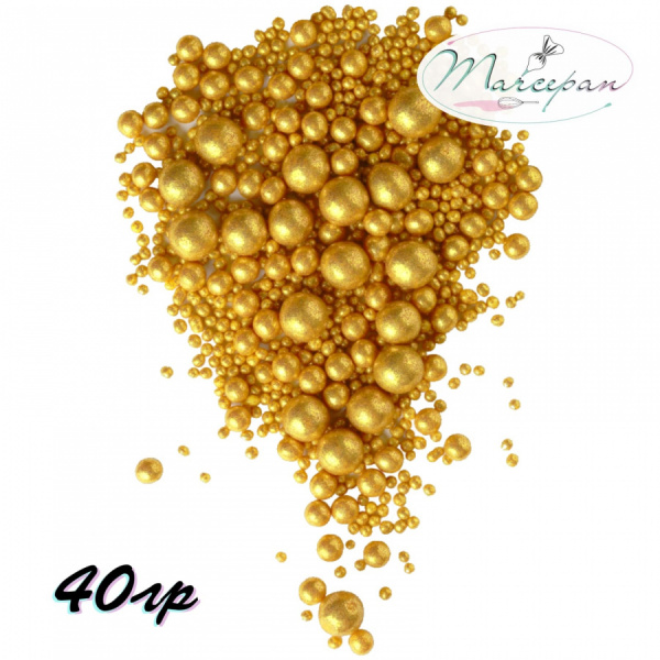 Драже рисовое "Блеск" золото микс 40гр
