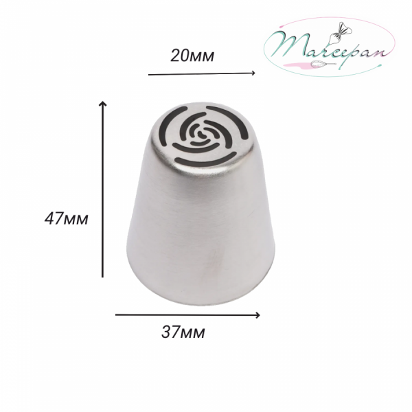 Насадка кондитерская d=3,7 см "Роза 10 лепестков пышная" 