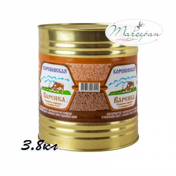 Молоко сгущ.с сах.вареное Кореновка 3700гр