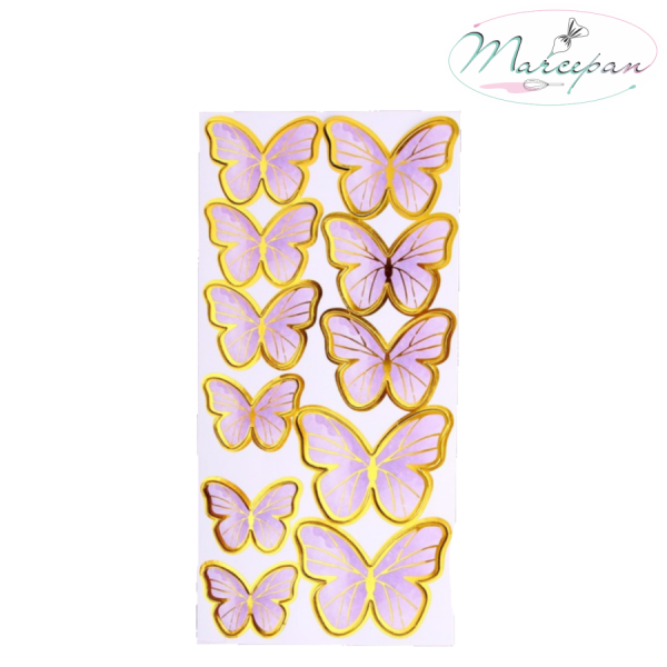 Набор для украшения торта «Бабочки» 10 шт., цвет фиолетовый