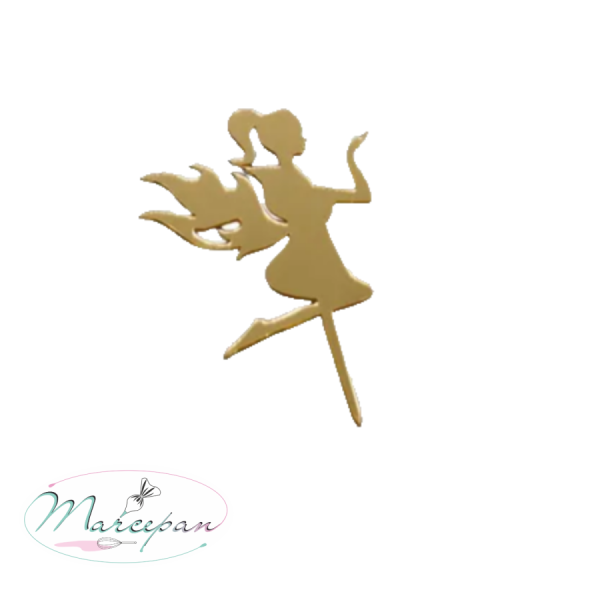 Топпер силуэт «Фея сидит» золото