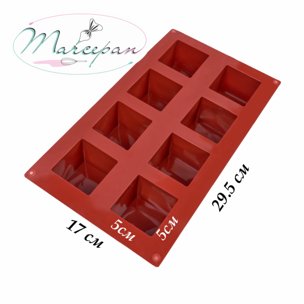 Форма силиконовая «Куб» 8 ячеек (5×5×5 см)