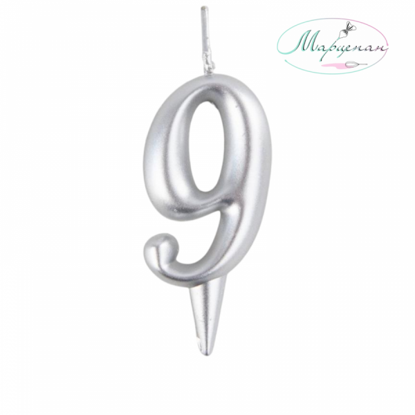 Свеча серебр 9