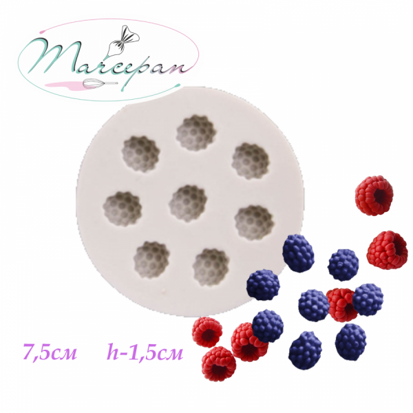 Молд "Ежевика" 7,5см h-1,5см JSF1458