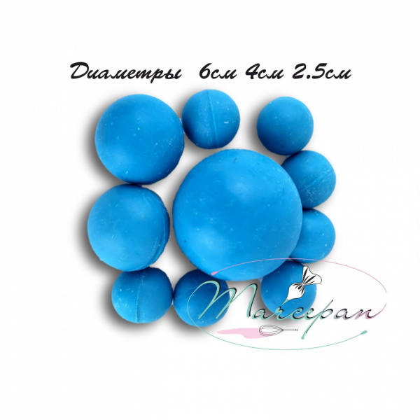 Фигурка из шок.глазури "Шары бело-голубые" микс