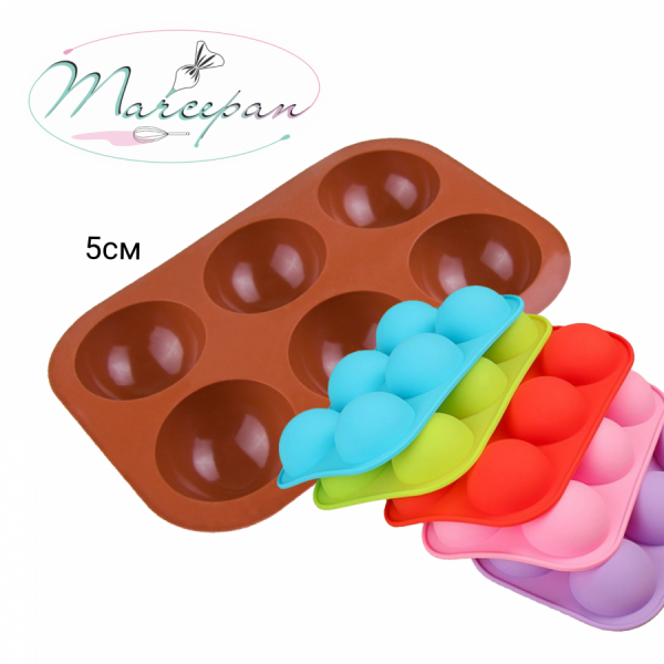 Форма для выпечки «Полусфера» 6 яч (d=5см)