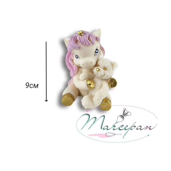 Фигурка из шок.глазури "Единорог с мишкой"
