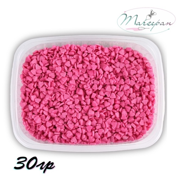 Посыпка сах. Сердечки розовые мини 30гр. 