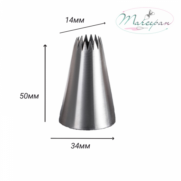 Насадка № 360/7FT "Французская звезда" d 3,4 см, вых. 1,4 см 