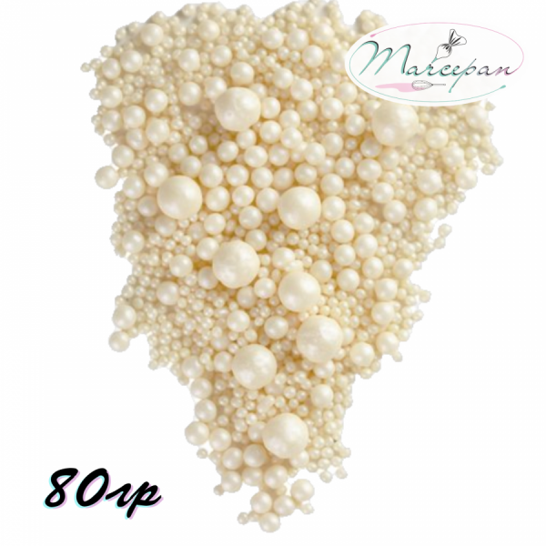 Драже рис.микс"Жемчуг/серебро" 80гр