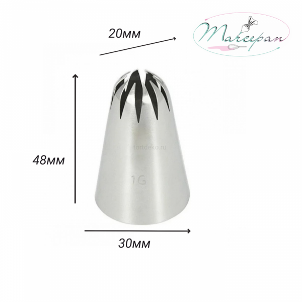 Насадка № 1G "Закрытая звезда 10 лучей" d=30мм, вых.20мм