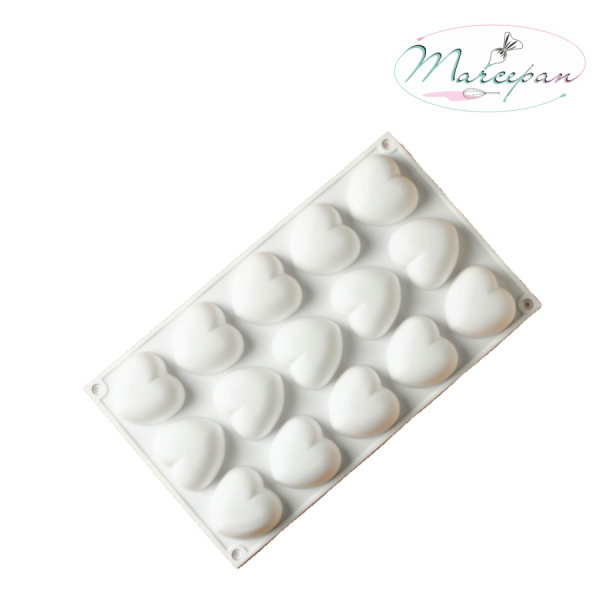 Форма для муссовых десертов и выпечки KONFINETTA «Сердца», 29,8×17,3×2,5 см, 15 ячеек (5×4,6 см)