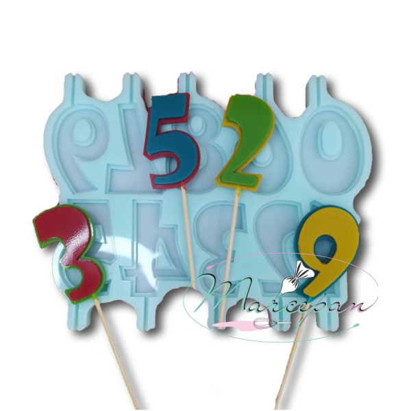 Силиконовая форма №490 цифры 8см